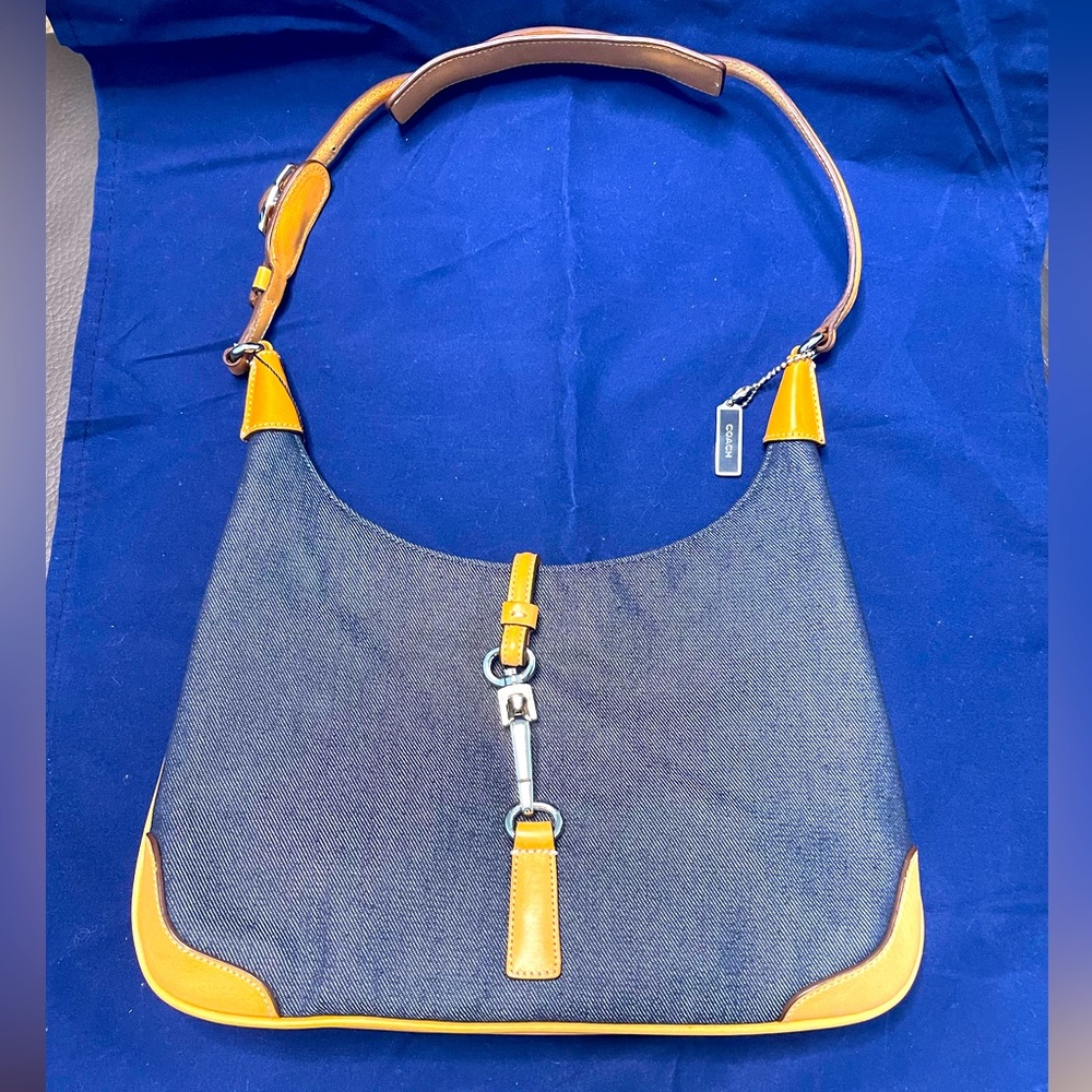 Coach Jean and Leather Shoulder Bag